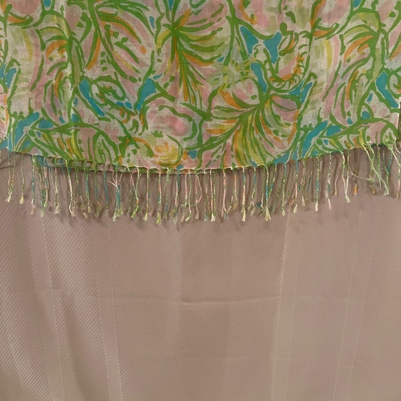 Lilly Pulitzer Silk & Cashmere Scarf/ Wrap - Picture 4 of 8